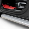 Пороги алюминиевые "Optima Silver" 1600 серебристые Ford EcoSport (2017-2022)
