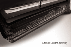 Защита штатного порога d57 черная Lexus LX-570 (2012-2015)