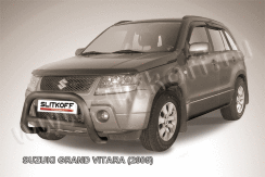 Кенгурятник d76 низкий черный Suzuki Grand Vitara (2005-2008)