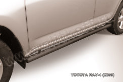 Защита порогов d57 труба черная Toyota RAV4 (2009)