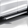 Пороги алюминиевые "Standart Silver" 1700 серебристые Mitsubishi Outlander (2015-2018)