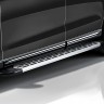 Пороги алюминиевые "Premium Silver" 1800 серебристые Renault Duster (2010-2015)