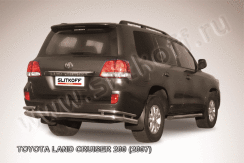 Защита заднего бампера d76+d42 двойная Toyota Land Cruiser 200 (2007-2012)