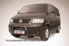 Кенгурятник d57 низкий "мини" черный Volkswagen Multivan (2003-2015)