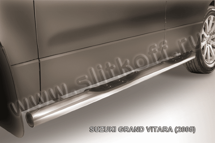 Защита порогов d76 с проступями Suzuki Grand Vitara (2005-2008)