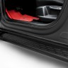 Пороги алюминиевые "Premium Black" 1800 черные Nissan Murano (2014-2022)