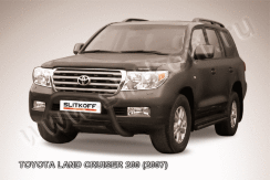 Кенгурятник d76 низкий черный Toyota Land Cruiser 200 (2007-2012)