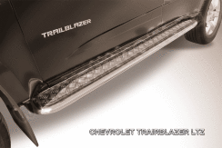 Защита порогов d57 с листом усиленная Chevrolet Trailblazer (2012-2016)
