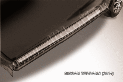 Защита порогов d42 труба черная Nissan Terrano (2014-2023)