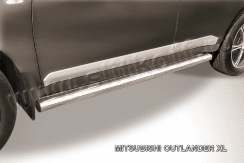 Защита порогов d76 труба Mitsubishi Outlander XL (2005-2009)