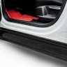 Пороги алюминиевые "Standart Black" 1800 черные Nissan Pathfinder (2012-2017)