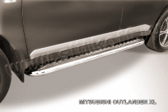 Защита порогов d42 с листом Mitsubishi Outlander XL (2005-2009)
