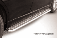 Защита порогов d57 с листом усиленная Toyota Venza (2012-2017)