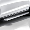 Пороги алюминиевые "Prestige Silver" 1800 серебристые Nissan Pathfinder (2012-2017)