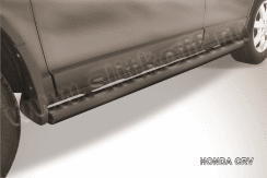 Защита порогов d76 труба черная Honda CR-V (2006-2009)