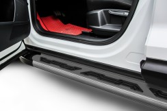 Пороги алюминиевые "Alfa Grafit" 2000 графитовые Volkswagen Teramont (2017-2020)