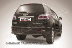 Защита заднего бампера d57 черная Chevrolet Trailblazer (2012-2016)
