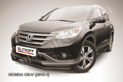 Защита переднего бампера d57 черная Honda CR-V 2L (2011-2015)