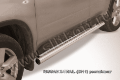 Защита порогов d76 труба Nissan X-Trail (2011-2015)