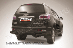 Уголки d76+d42 двойные черные Chevrolet Trailblazer (2012)