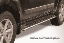 Защита штатного порога d42 Nissan Pathfinder R51