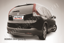 Защита заднего бампера d76 радиусная черная Honda CR-V 2L (2011-2015)