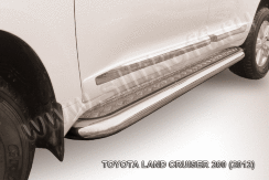 Защита порогов d76 с листом Toyota Land Cruiser 200 (2012-2015)