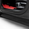 Пороги алюминиевые "Standart Black" 1800 черные Nissan Terrano (2014-2022)