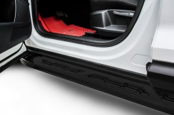 Пороги алюминиевые "Alfa Black" 1700 черные Mazda CX-5 (2017-2022)