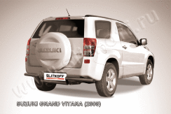 Защита заднего бампера d57 "волна" черная Suzuki Grand Vitara 3 doors (2008-2012)