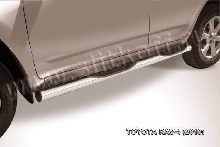 Защита порогов d76 с проступями Toyota Rav-4 (2010-2016)