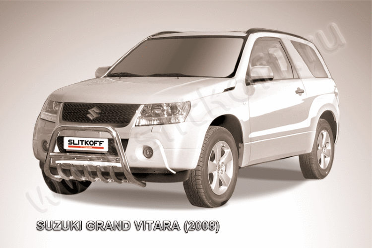 Кенгурятник d57 низкий c защитой картера Suzuki Grand Vitara 3 doors (2008-2012)