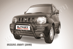 Кенгурятник d57 низкий черный Suzuki Jimny (1998-2019)