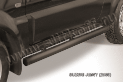 Защита порогов d76 труба черная Suzuki Jimny