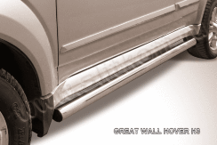 Защита порогов d76 труба Great Wall Hover H3 (2010-2015)