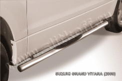 Защита порогов d76 с проступями Suzuki Grand Vitara 3 doors (2008-2012)