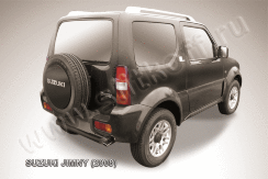 Защита заднего бампера d57 черная Suzuki Jimny (1998-2019)