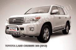 Кенгурятник d76 низкий с ЗК Toyota Land Cruiser 200 (2013-2015)