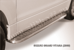 Защита порогов d42 с листом Suzuki Grand Vitara 3 doors (2008-2012)
