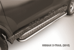 Защита порогов d57 с листом усиленная Nissan X-Trail (2013-2022)