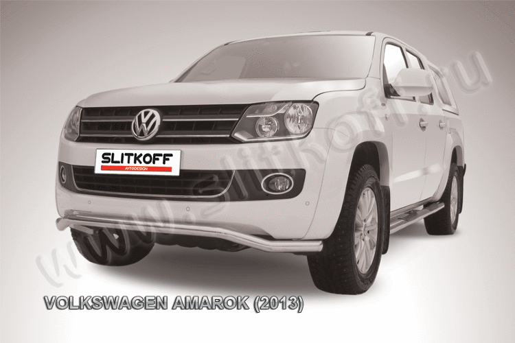 Защита переднего бампера d57 волна Volkswagen Amarok (2010-2016)