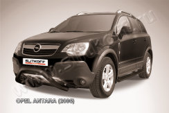 Кенгурятник d76 низкий мини черный Opel Antara (2006-2011)