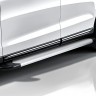 Пороги алюминиевые "Optima Silver" 1800 серебристые Hyundai Santa-Fe (2018-2021)