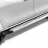 Пороги алюминиевые "Elite Silver" 1800 серебристые Mitsubishi L-200 (2018-2022)