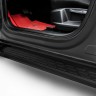 Пороги алюминиевые "Premium Black" 1700 черные Renault Duster (2020-2022)