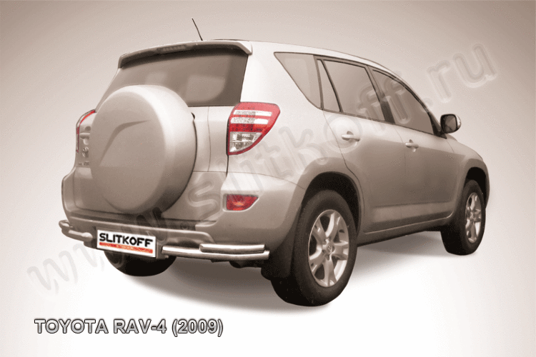 Уголки d57+d42 двойные Toyota Rav-4 (2009-2010)