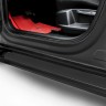 Пороги алюминиевые "Optima Black" 1800 черные Nissan Murano (2014-2022)