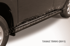 Защита порогов d76 труба черная TAGAZ Tingo (2010-2012)