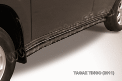 Защита порогов d57 с гибами черная TAGAZ TINGO (2011)