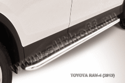 Защита порогов d57 с листом усиленная Toyota Rav-4 (2012-2015)